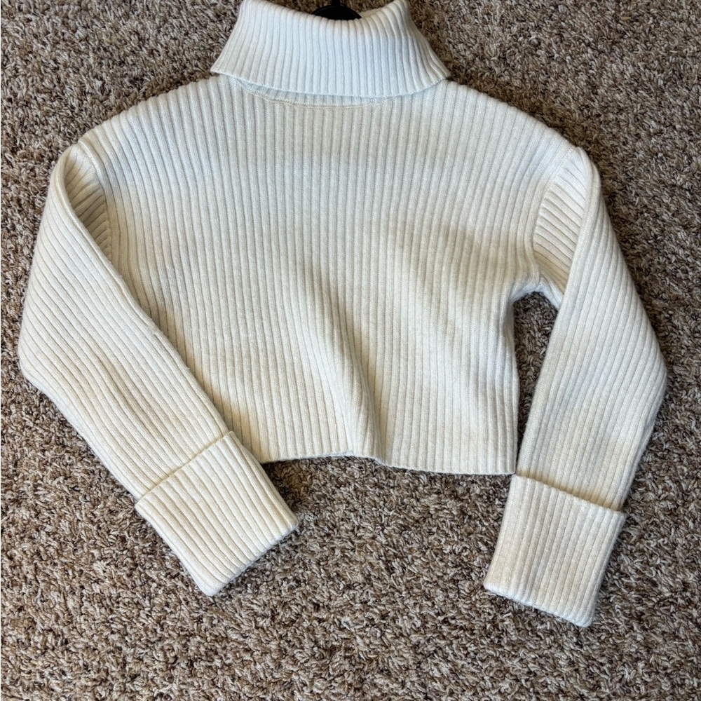 Altar’d State Cozy Cream Turtleneck Sweater